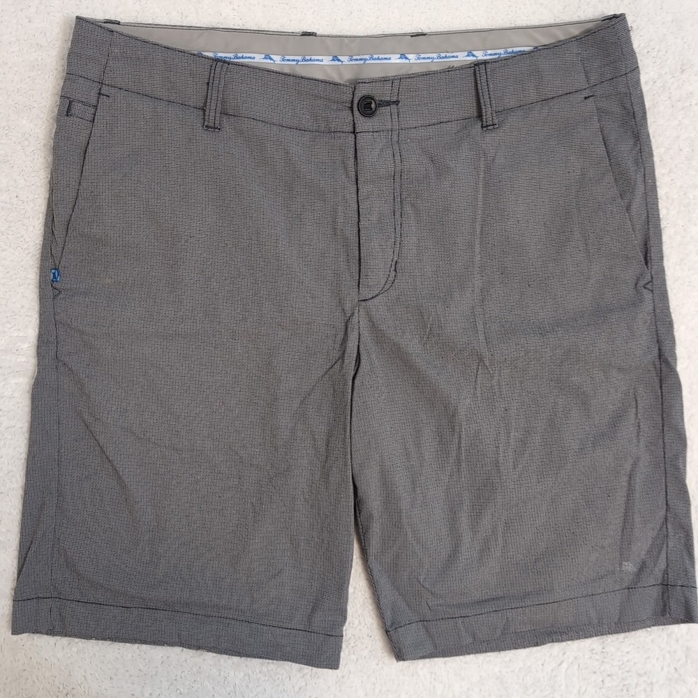 Tommy Bahama Mens 35 36"x9.5" Ace Shot Pro Nylon Blend Shorts Grip Waist ‎ Gray
